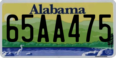 AL license plate 65AA475
