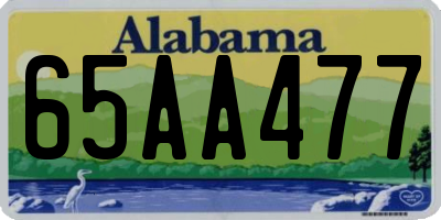 AL license plate 65AA477