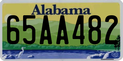 AL license plate 65AA482