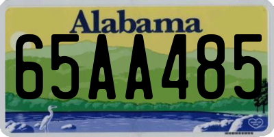 AL license plate 65AA485