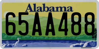 AL license plate 65AA488