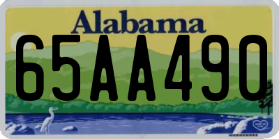 AL license plate 65AA490