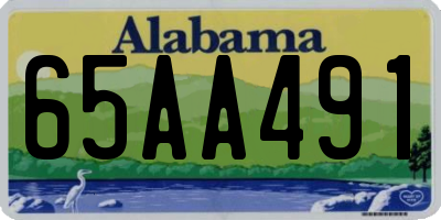 AL license plate 65AA491