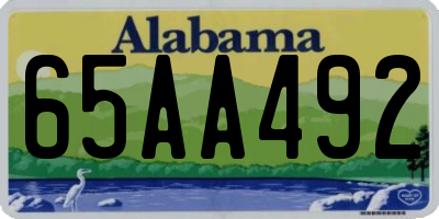 AL license plate 65AA492