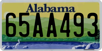 AL license plate 65AA493