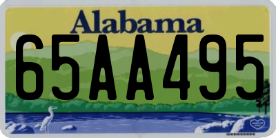 AL license plate 65AA495