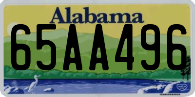 AL license plate 65AA496
