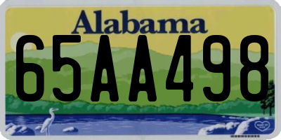 AL license plate 65AA498