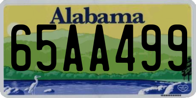 AL license plate 65AA499