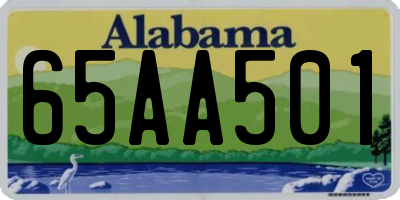 AL license plate 65AA501