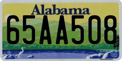 AL license plate 65AA508