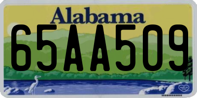 AL license plate 65AA509