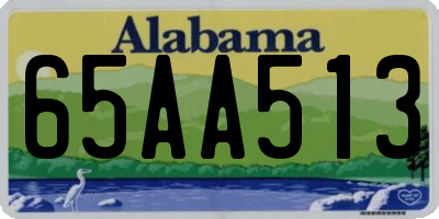 AL license plate 65AA513