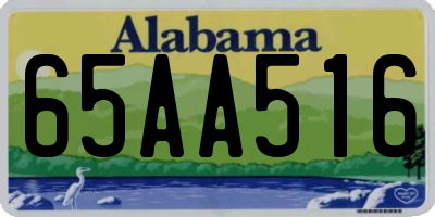 AL license plate 65AA516