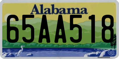 AL license plate 65AA518