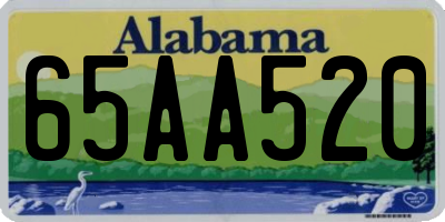 AL license plate 65AA520