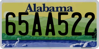 AL license plate 65AA522