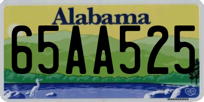 AL license plate 65AA525