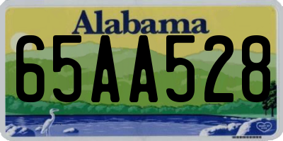 AL license plate 65AA528