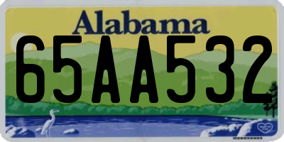 AL license plate 65AA532