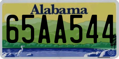 AL license plate 65AA544