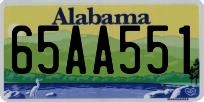AL license plate 65AA551