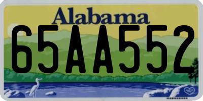 AL license plate 65AA552