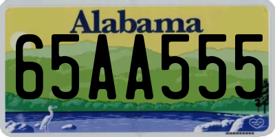AL license plate 65AA555