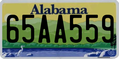 AL license plate 65AA559