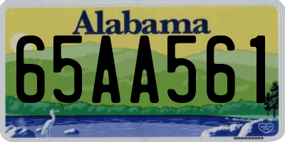 AL license plate 65AA561