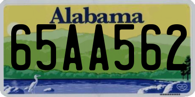 AL license plate 65AA562