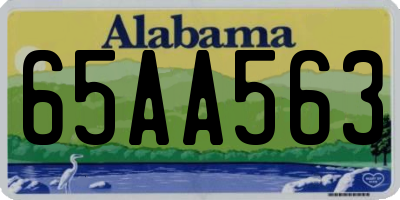 AL license plate 65AA563