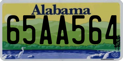AL license plate 65AA564