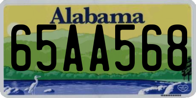 AL license plate 65AA568