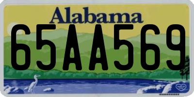 AL license plate 65AA569