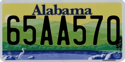 AL license plate 65AA570