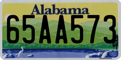 AL license plate 65AA573