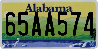 AL license plate 65AA574