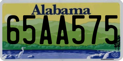 AL license plate 65AA575