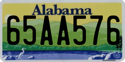 AL license plate 65AA576