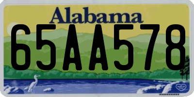 AL license plate 65AA578