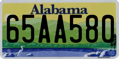 AL license plate 65AA580