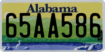 AL license plate 65AA586