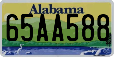 AL license plate 65AA588