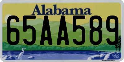 AL license plate 65AA589