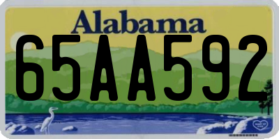AL license plate 65AA592