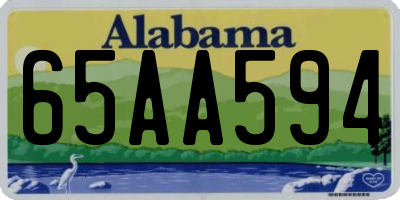 AL license plate 65AA594