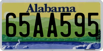 AL license plate 65AA595
