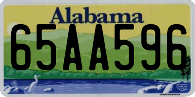 AL license plate 65AA596