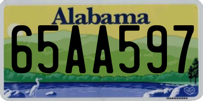 AL license plate 65AA597
